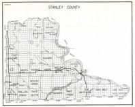 Stanley County, Hayes, Adams, Meers, Willow Creek Butte, Antelope, Wendte, Riffle, Fort Bennett, South Dakota State Atlas 1930c